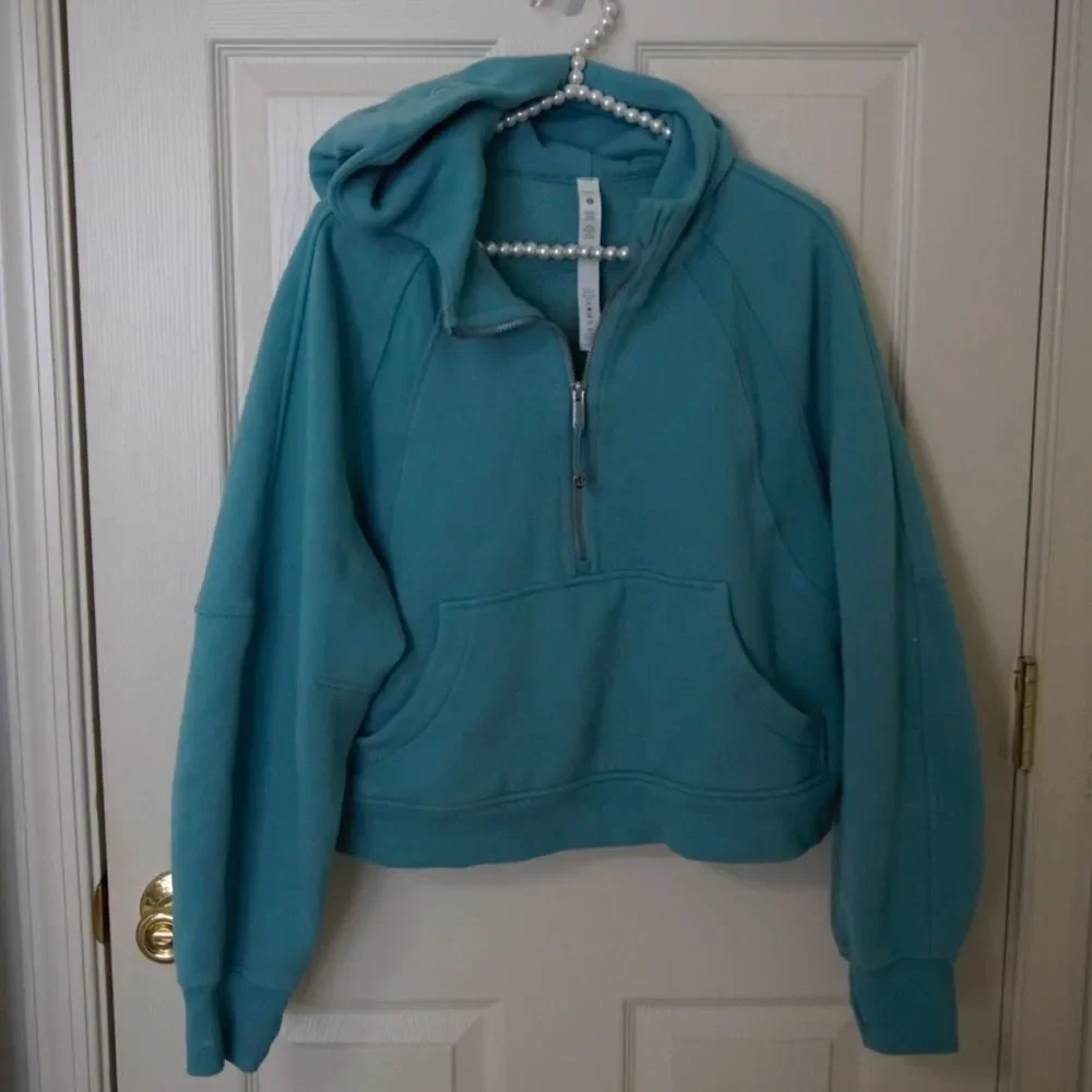 Lululemon Scuba Half Zip with Hood | Blue | Size M/L - Picture 4 of 9